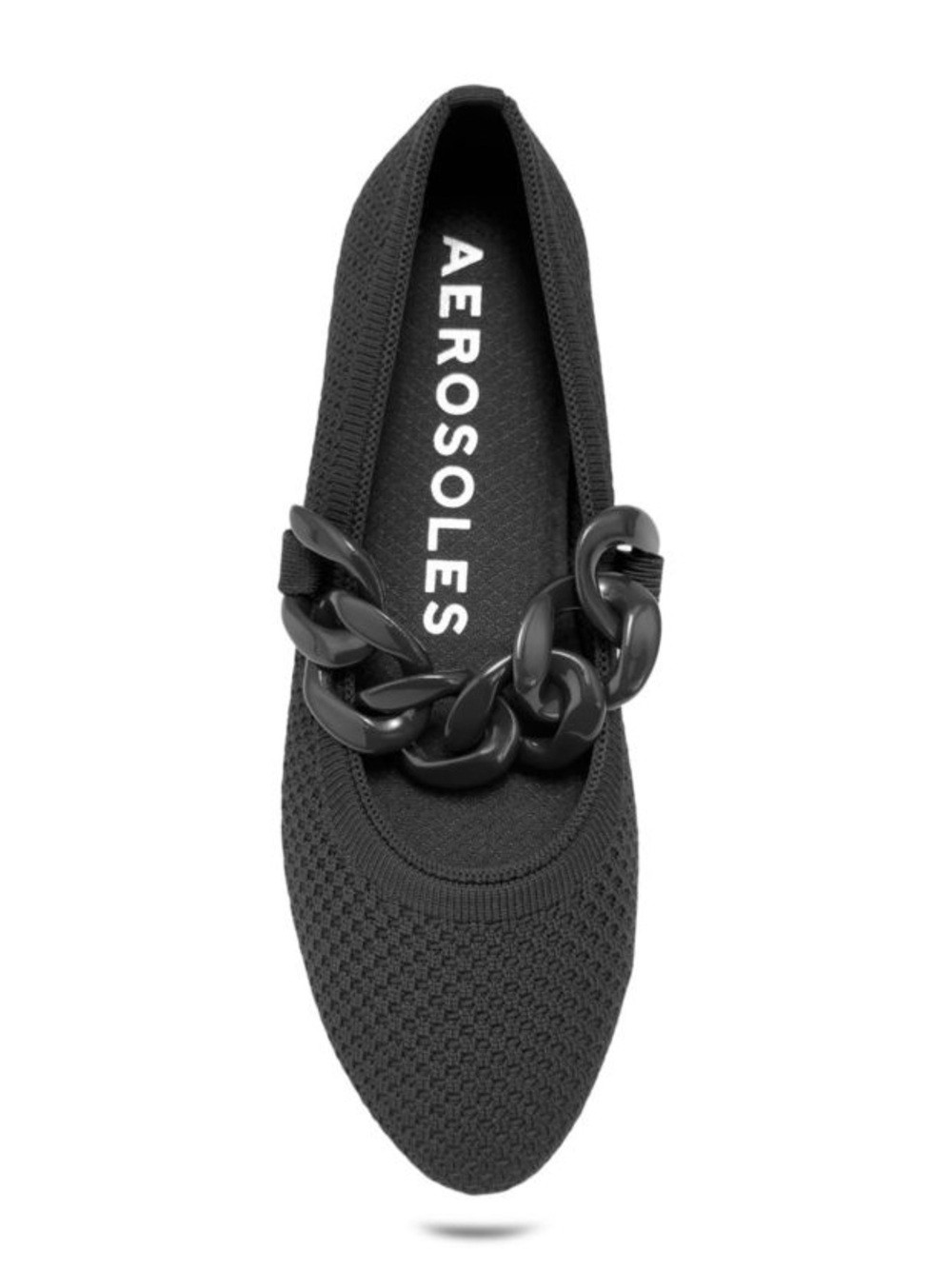 Aerosoles Mary Jane Knit Flat Black Alanisette